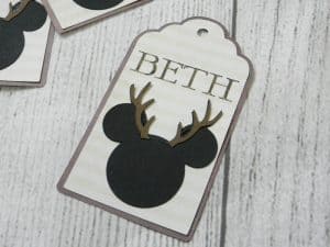 Mickey Mouse Reindeer Gift Tag