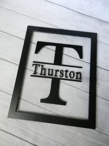 floating frame split monogram home decor