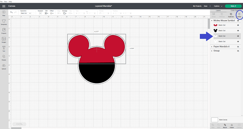 Remove Layers in Cricut Design Space