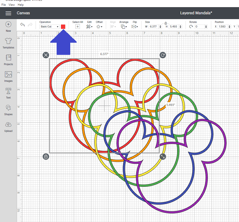 change the color in Cricut Design Space
