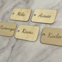 Custom Engraved Wood Tag