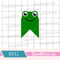 Frog Corner Bookmark SVG