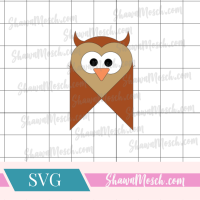 Owl Corner Bookmark SVG