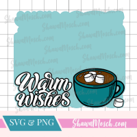 Warm Wishes Shaped Card SVG